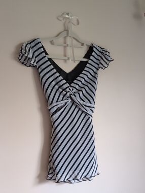 Y2K Striped Babydoll Top